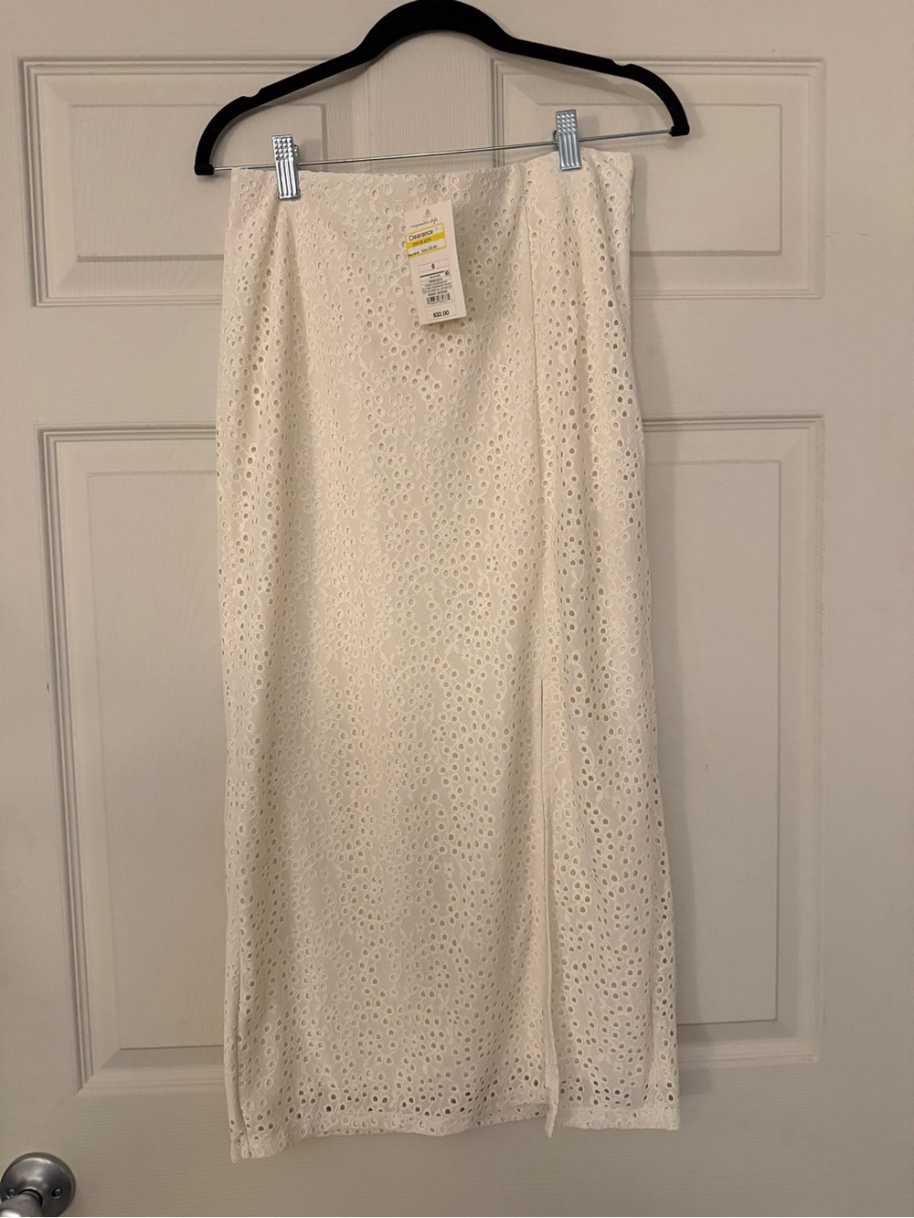 A New Day White Eyelet Midi Skirt - Medium